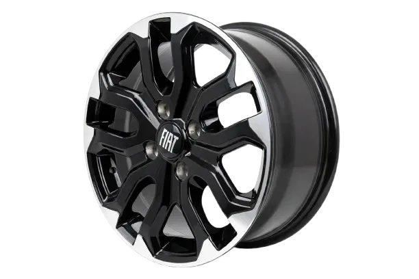 Roda Fiat Strada Preta Diamantada - foto 2
