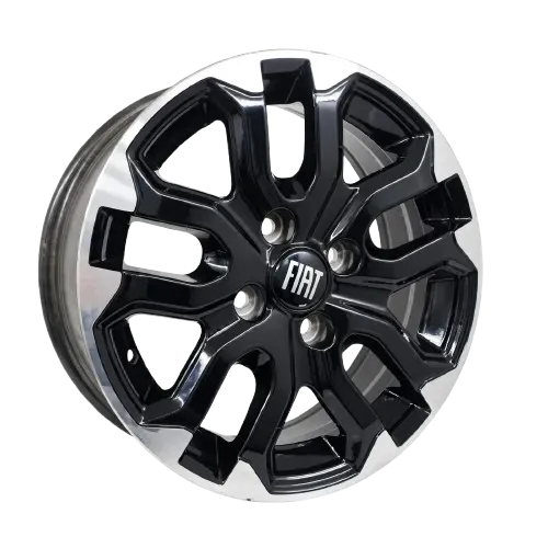 Roda Fiat Strada Preta Diamantada - foto 3
