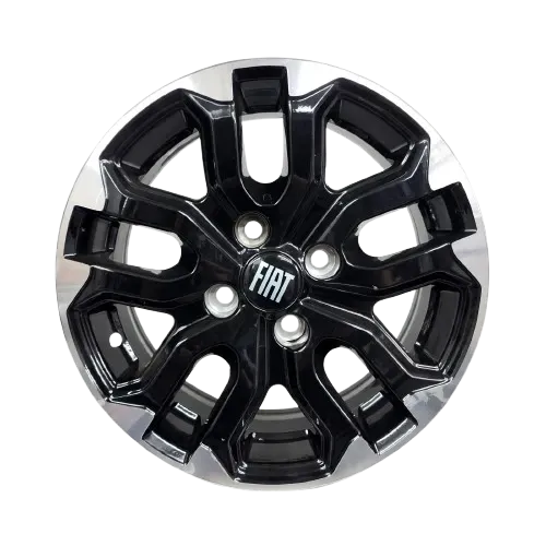 Roda Fiat Strada Preta Diamantada