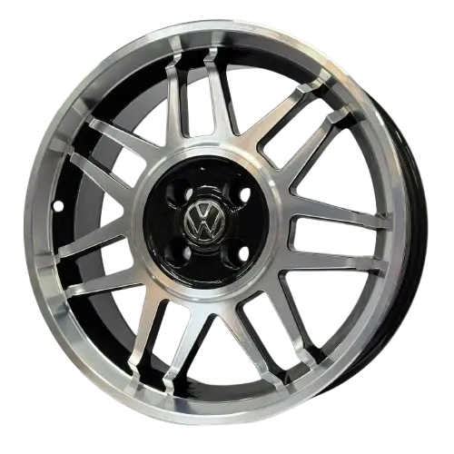 Roda VW preta diamantada 10 raios - foto 2