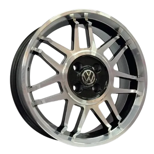Roda VW preta diamantada 10 raios - foto 3