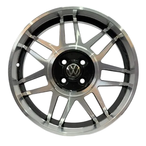 Roda VW preta diamantada 10 raios - foto 1