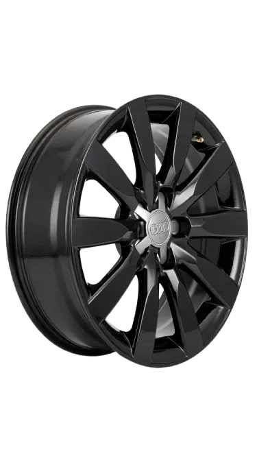 Roda audi a3 tt 10 raios preta brilhante - foto 2