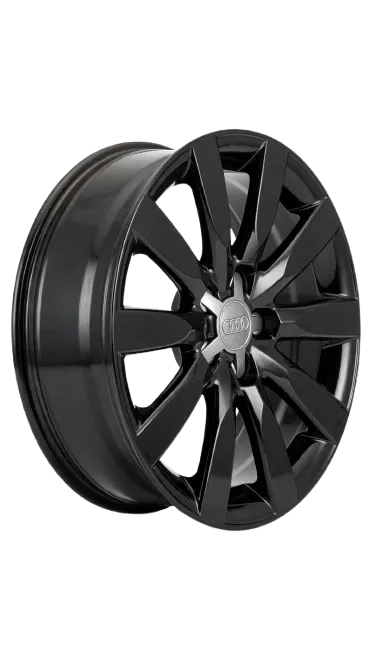 Roda audi a3 tt 10 raios preta brilhante - foto 3
