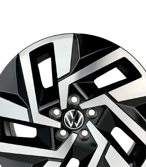Roda vw nivus t-cross polo gts preta diamantada - foto 2
