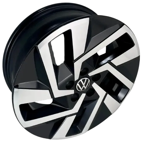Roda vw nivus t-cross polo gts preta diamantada - foto 3